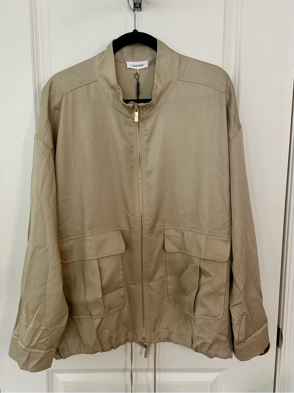 Calvin Klein Women’s Satiny Cargo Utility Jacket - 2X NWT